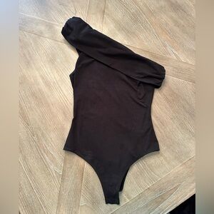 Vici One Shoulder Black Bodysuit